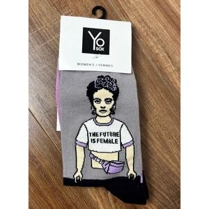 Yo Sox womens "The Future Is Female"‎ NEW Purple
